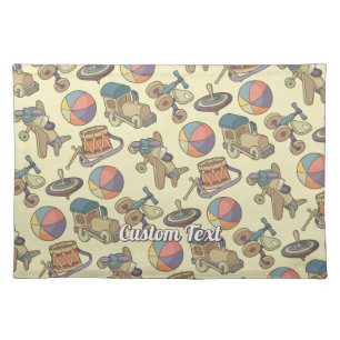 Toys Icons Background Cloth Placemat
