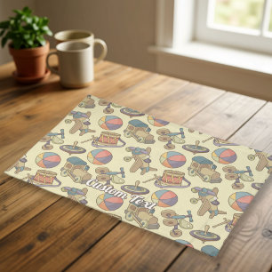 Toys Icons Background Cloth Placemat
