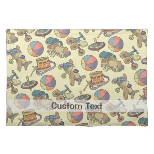 Toys Icons Background Cloth Placemat