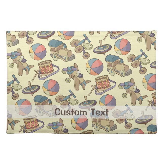 Toys Icons Background Cloth Placemat (Front)