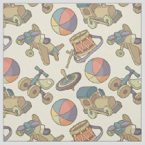Toys Icons Background Fabric