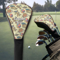 Toys Icons Background Golf Head Cover