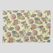 Toys Icons Background Kitchen Towel