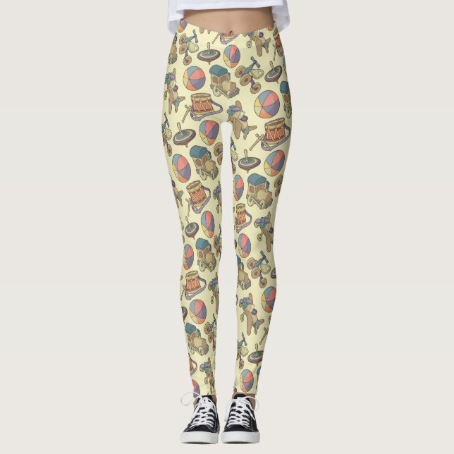 Toys Icons Background Leggings (Front)