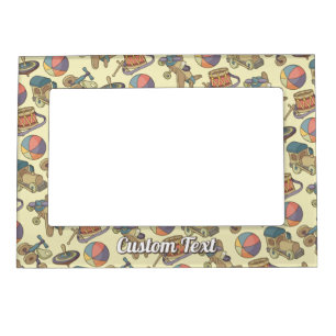 Toys Icons Background Magnetic Frame