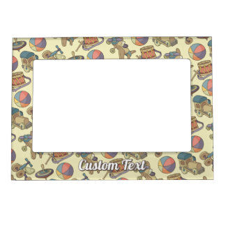 Toys Icons Background Magnetic Frame