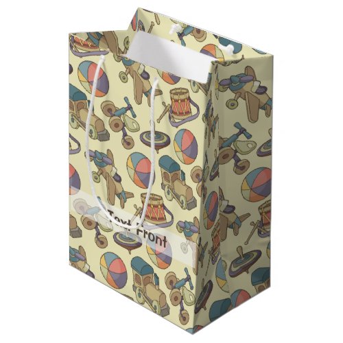 Toys Icons Background Medium Gift Bag