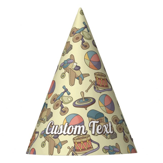 Toys Icons Background Party Hat (Front)