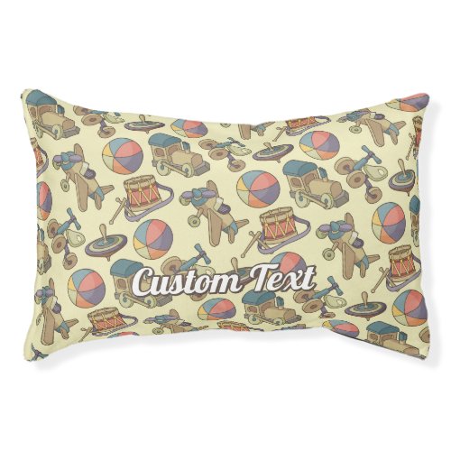 Toys Icons Background Pet Bed