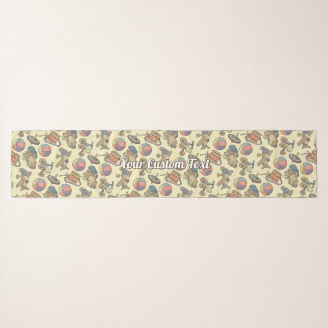 Toys Icons Background Scarf (Front (Horizontal))