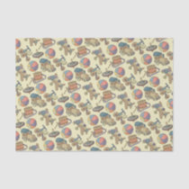 Toys Icons Background Tissue Paper