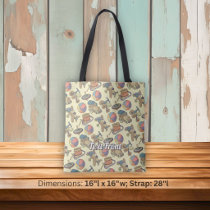 Toys Icons Background Tote Bag