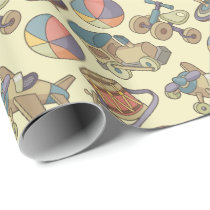 Toys Icons Background Wrapping Paper