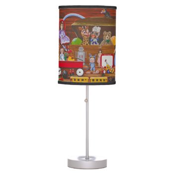 Toys In The Attic Table Lamp by JenniferLakeChildren at Zazzle