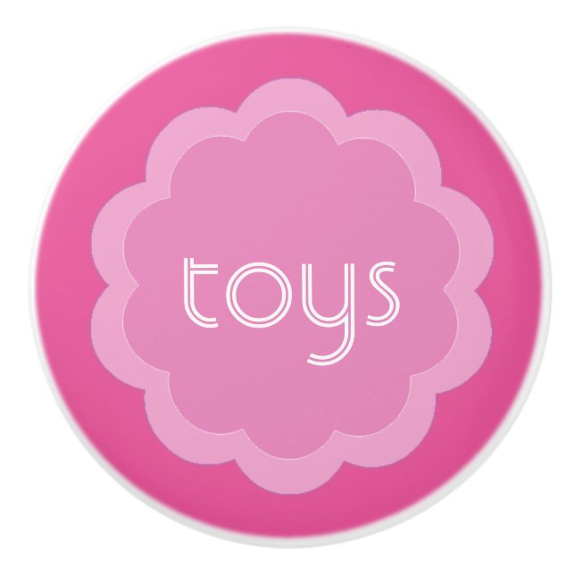 Toys organization pink flower knob (Front)