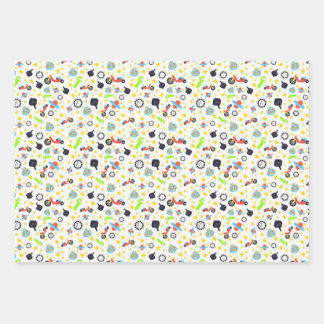 Toys, Stars and Stripes  Wrapping Paper Sheets