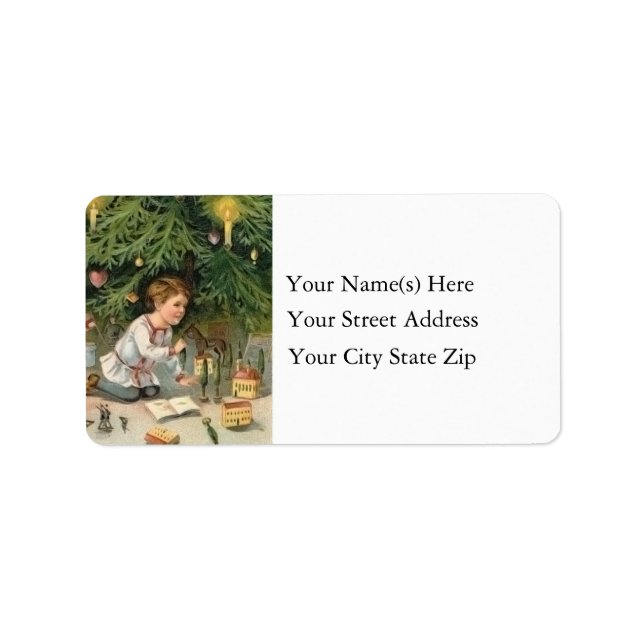 Toys Under the Tree Vintage Address Label (Front)
