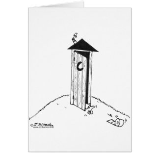 TP Rolls Away From an Outhouse Cards