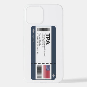 TPA Tampa Boarding Pass - Florida iPhone 12 Case
