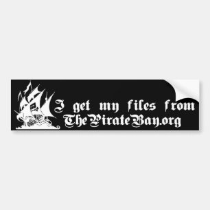 TPB - I get my files from ThePirateBay.org Bumper Sticker