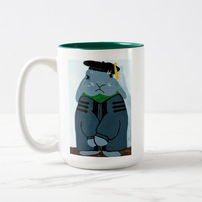 TPII Grumpy Graduation PhD Rabbit Mug  (Left)