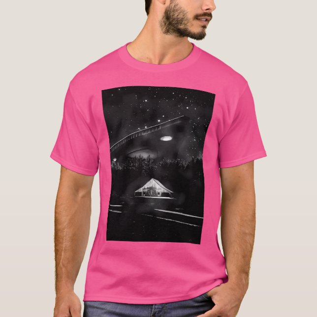 Tr3B Ufo Triangular Craft Alien Encounter Art T-Shirt (Front)