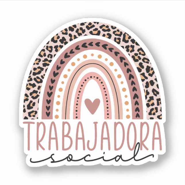 Trabajadora Social, Latina Social Worker Sticker (Front)