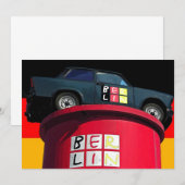 Trabant Car , German Flag, Berlin Logo (Front/Back)