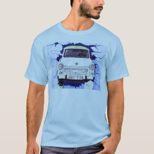 Trabant Car , Pale Blue, Berlin Wall T-Shirt