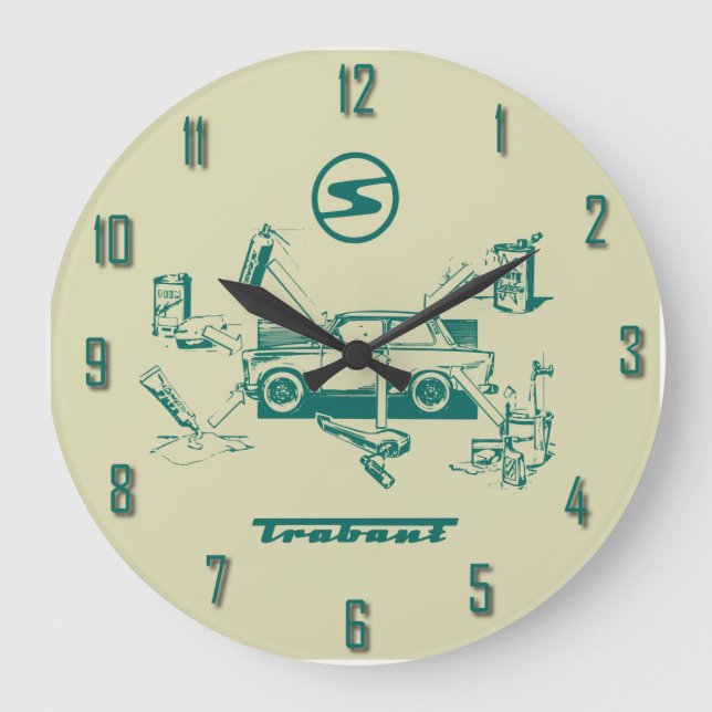 Trabant vintage large clock (Front)