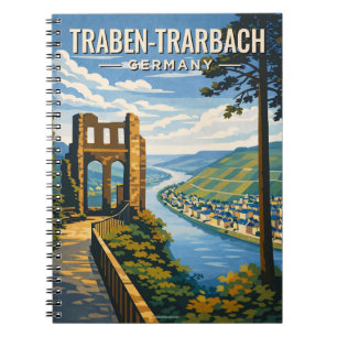 Traben-Trarbach Vintage Travel Art Notebook