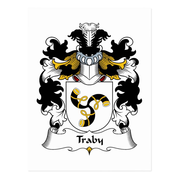 Traby Family Crest Post Card