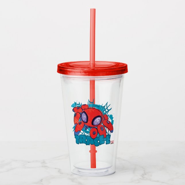 TRACE-E Character Sketch Graphic Acrylic Tumbler (Front)