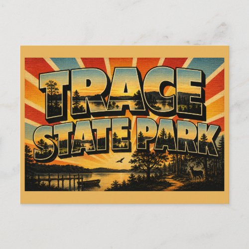 Trace State Park Mississippi Lake Forest Trails Postcard