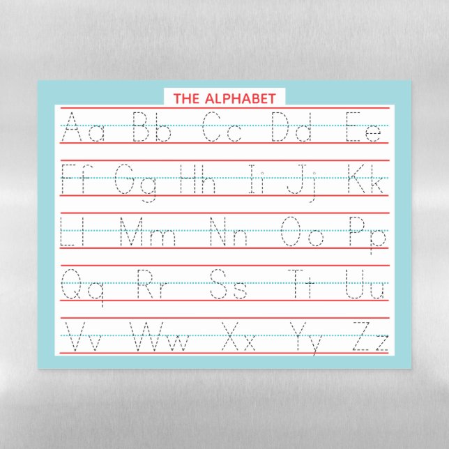 Trace the Alphabet Letters for Kids Magnetic Dry Erase Sheet (Horizontal)