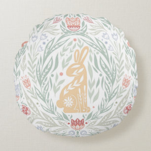 Tracery Easter Round Pillow