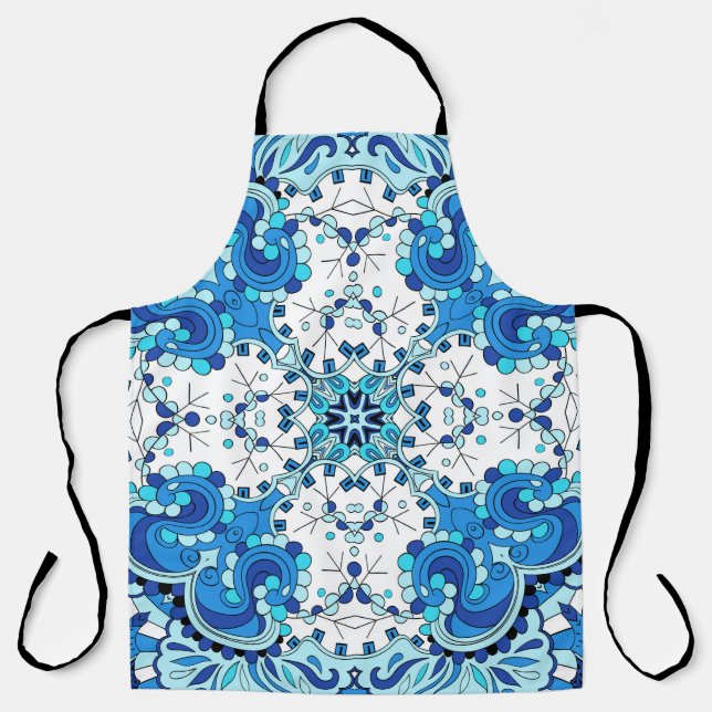 Tracery seamless calming pattern. Mehendi design.  Apron (Front)