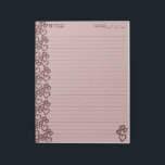 Traces of Love Notepad<br><div class="desc">Designed printed on every page? These little notepads are perfect for my original stationery designed on 8.5x11 worksheets. :) I'll still resize to 5.5x8.5 for zazzle stationery as well.</div>
