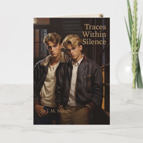 Traces Within Silence faux book greeting card