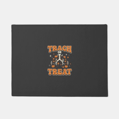 Trach or Treat Halloween Respiratory Design Doormat