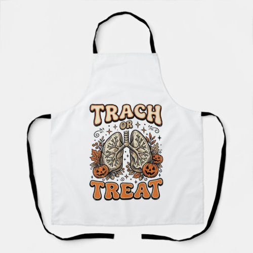 Tracheostomy Halloween Nurse Trick Or Treat Design Apron