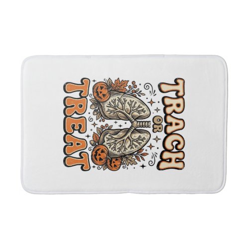 Tracheostomy Halloween Nurse Trick Or Treat Design Bath Mat