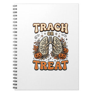 Tracheostomy Halloween Nurse Trick Or Treat Design Notebook