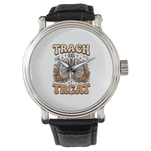 Tracheostomy Halloween Nurse Trick Or Treat Design Watch