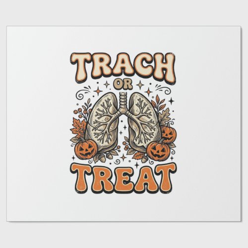 Tracheostomy Halloween Nurse Trick Or Treat Design Wrapping Paper