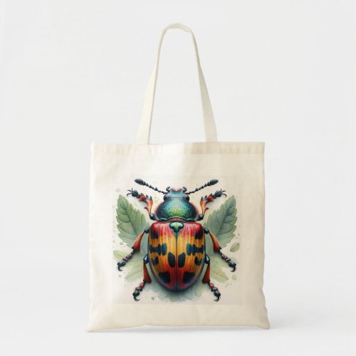 Trachyderes Beetle IREF579 _ Watercolor Tote Bag