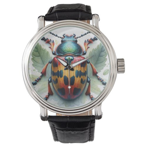 Trachyderes Beetle IREF579 _ Watercolor Watch