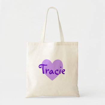 Tracie In Purple Tote Bag by purplestuff at Zazzle