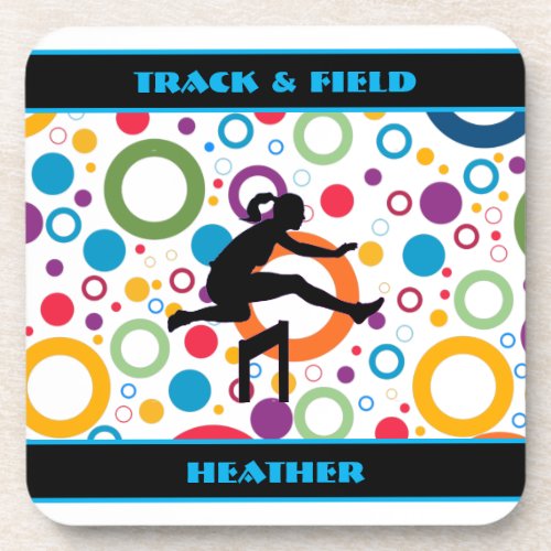 Track and Field Abstract  Beverage Coaster