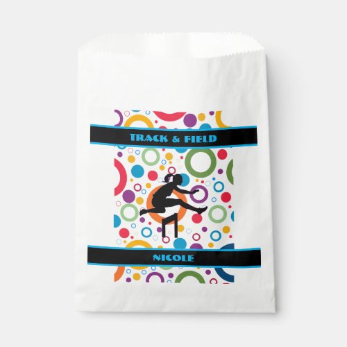 Track and Field Abstract Favor Bag